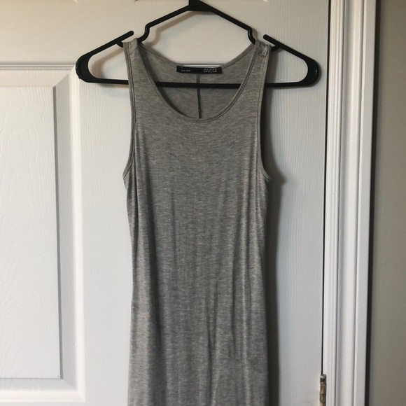 Long dress with crossed details in front - Picture 1 of 3